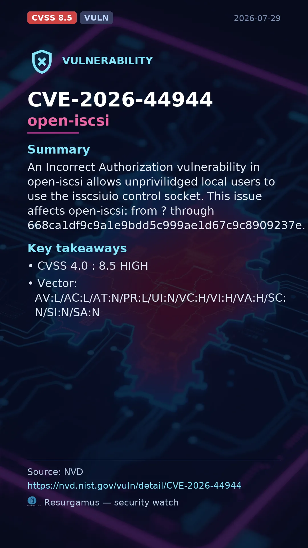 CVE-2026-44944 open-iscsi Vulnerability