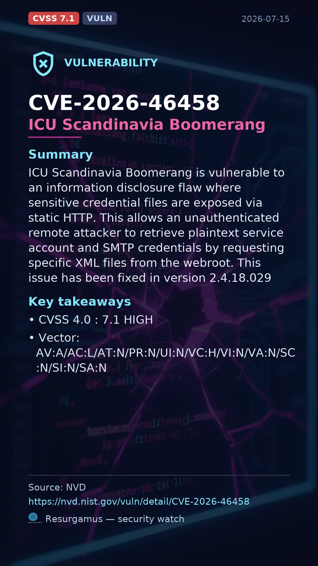 CVE-2026-46458 ICU Scandinavia Boomerang Vulnerability