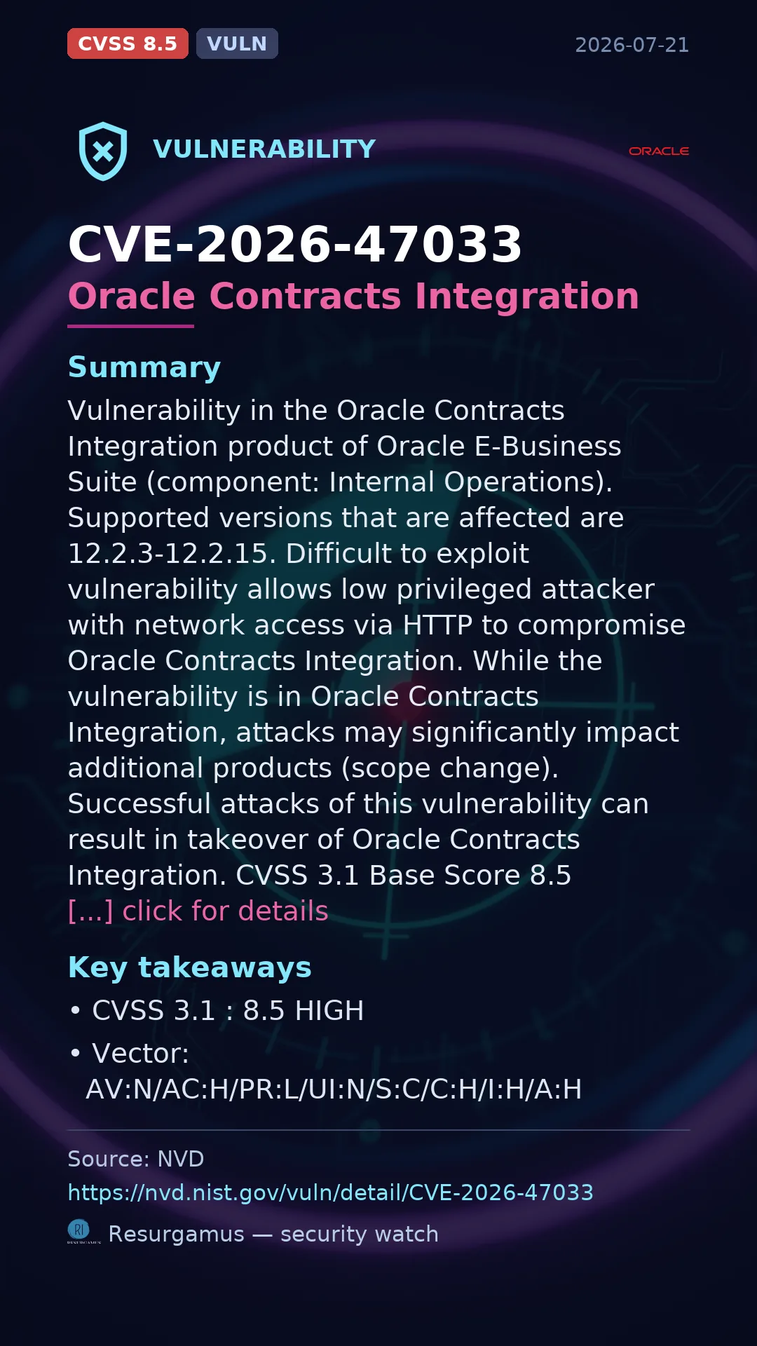 CVE-2026-47033 Oracle Contracts Integration Vulnerability