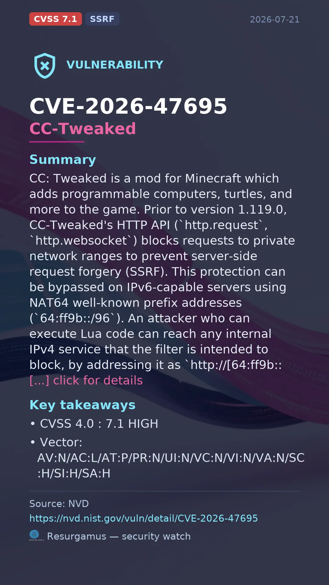 CVE-2026-47695 CC-Tweaked Vulnerability