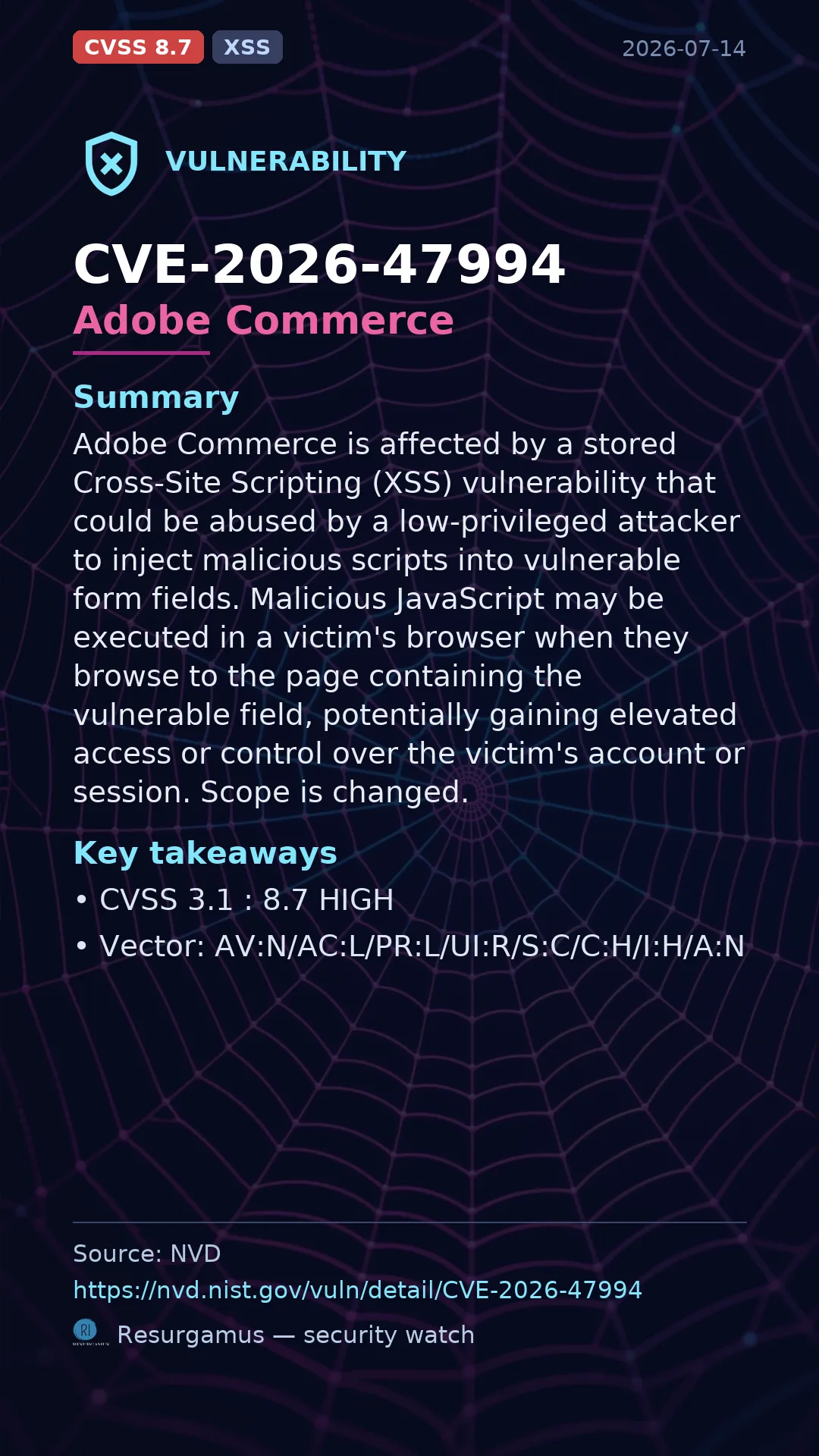 CVE-2026-47994 Adobe Commerce Vulnerability