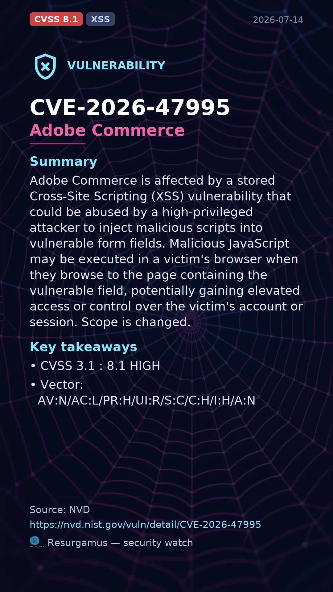 CVE-2026-47995 Adobe Commerce Vulnerability