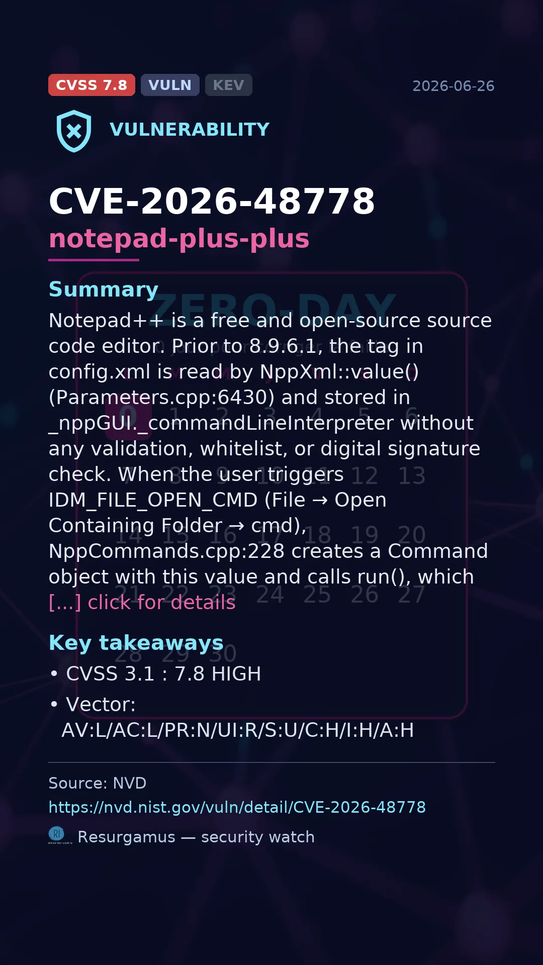 CVE-2026-48778 notepad-plus-plus Vulnerability