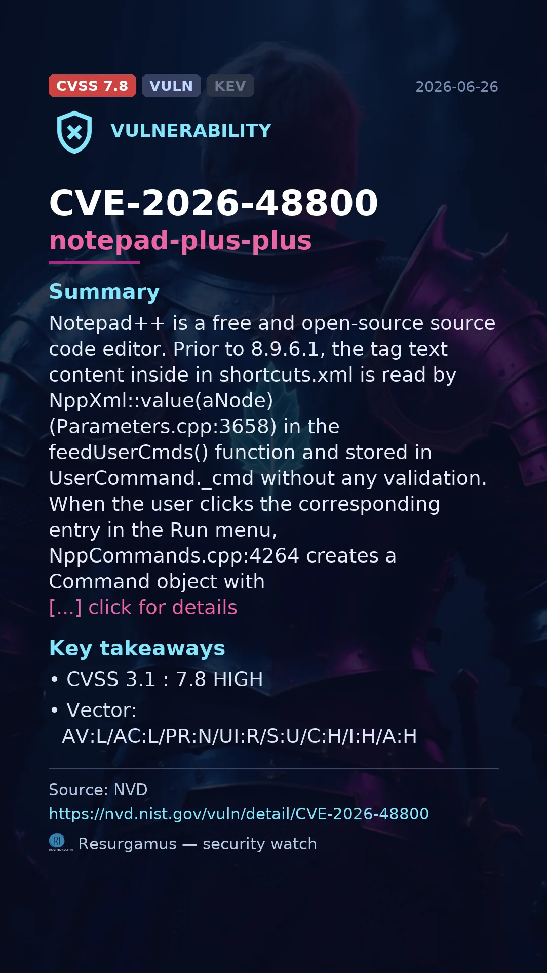 CVE-2026-48800 notepad-plus-plus Vulnerability