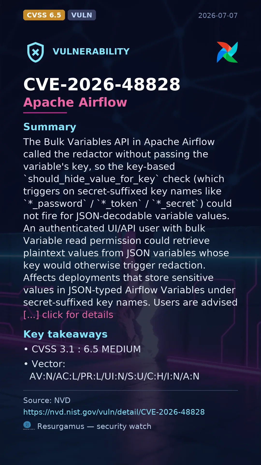 CVE-2026-48828 Apache Airflow Vulnerability