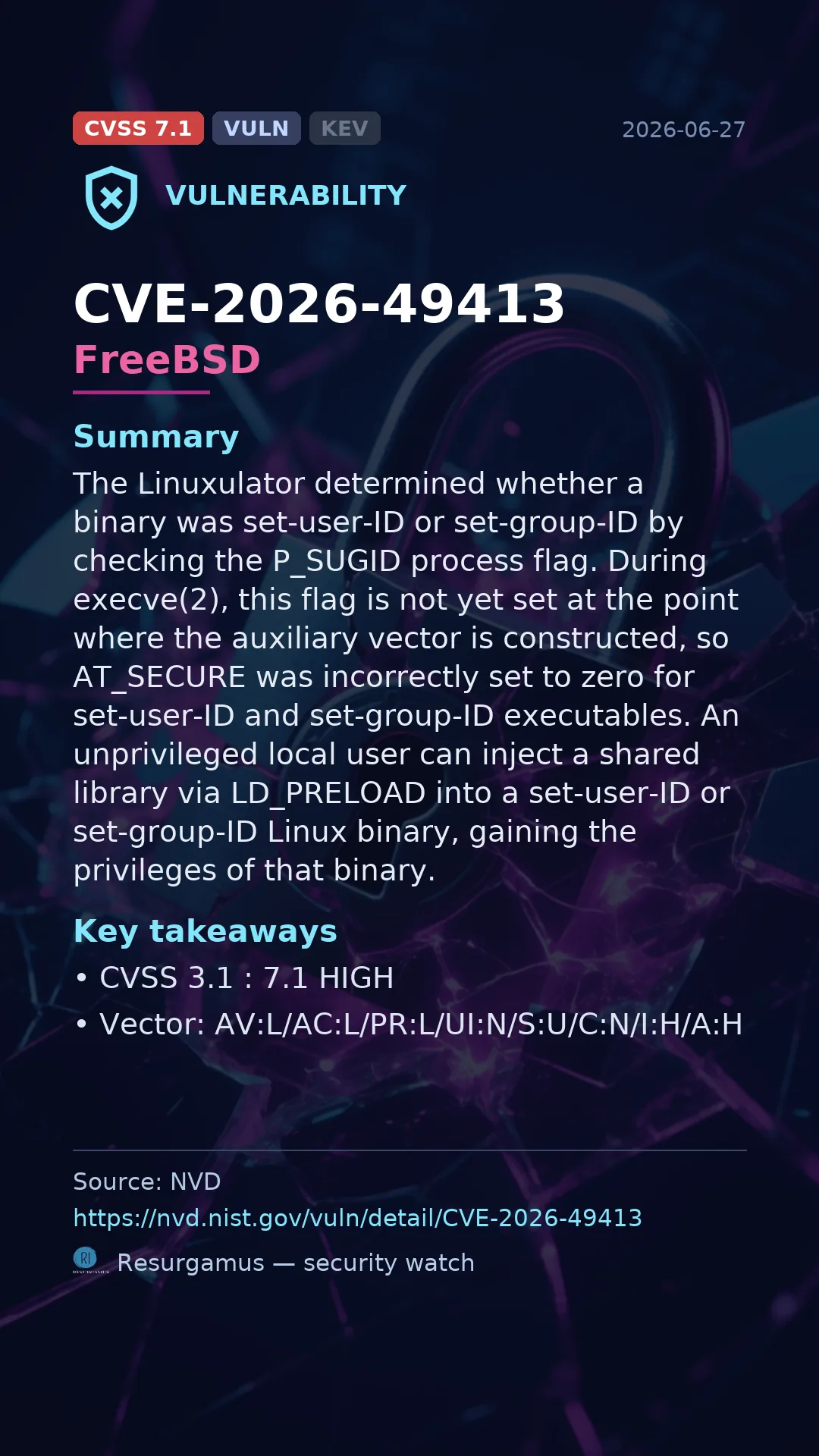 CVE-2026-49413 FreeBSD Vulnerability