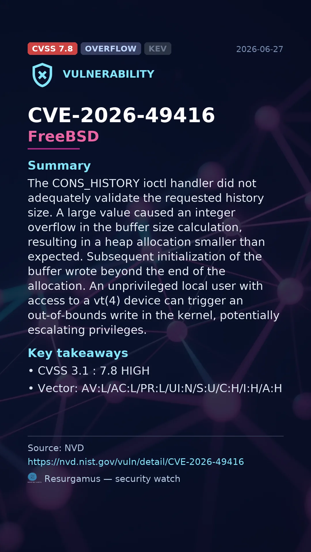 CVE-2026-49416 FreeBSD Vulnerability