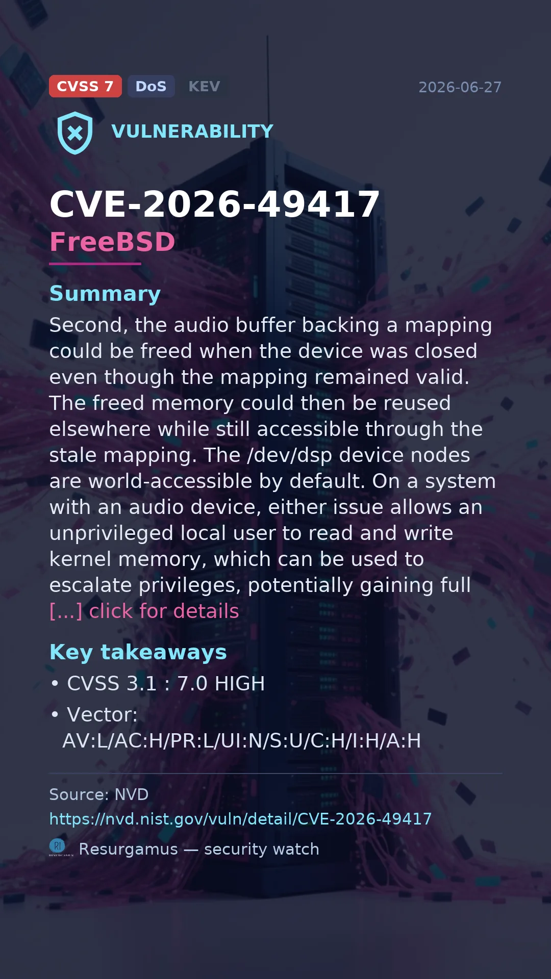 CVE-2026-49417 FreeBSD Vulnerability