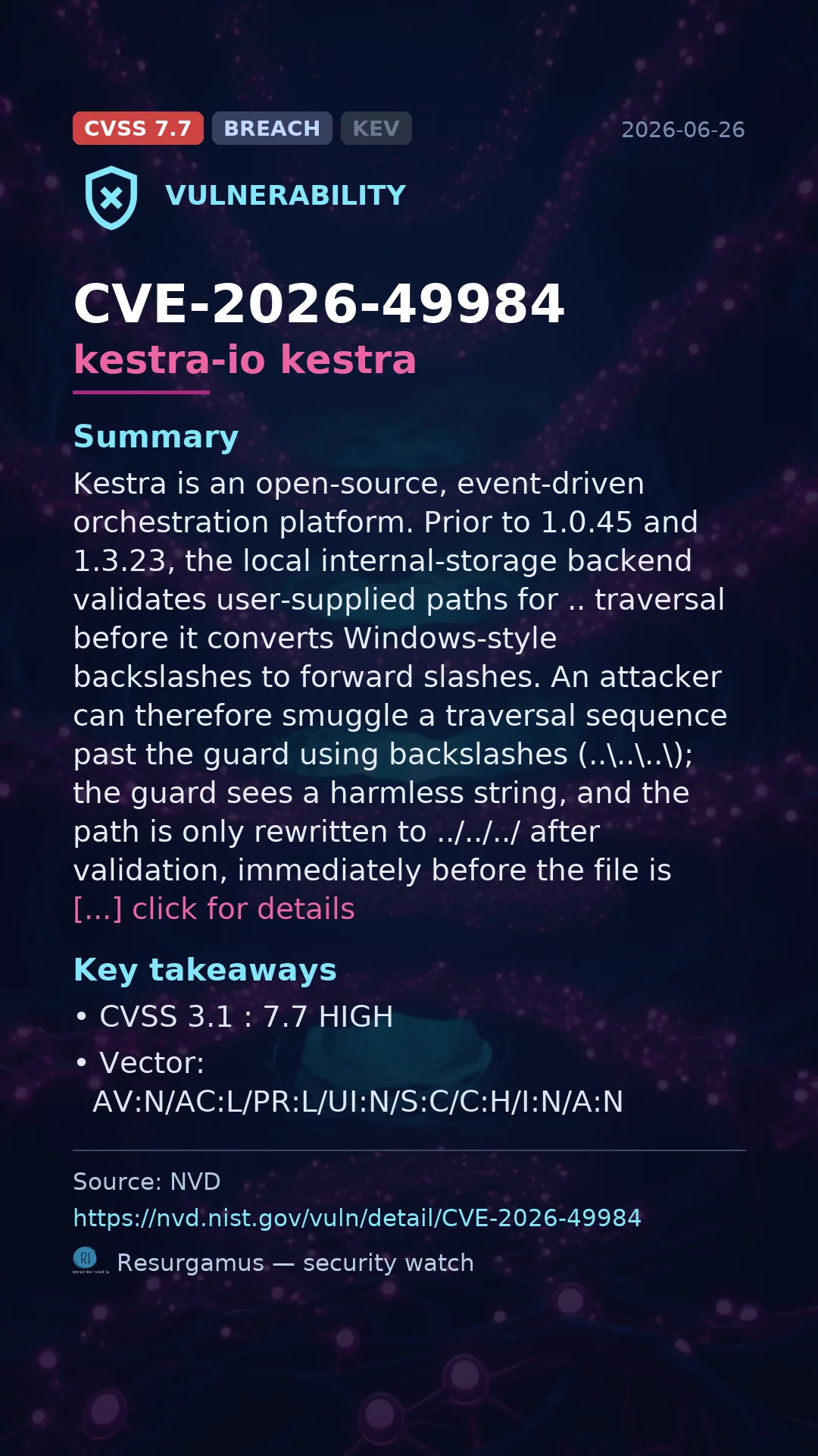CVE-2026-49984 kestra-io kestra Vulnerability