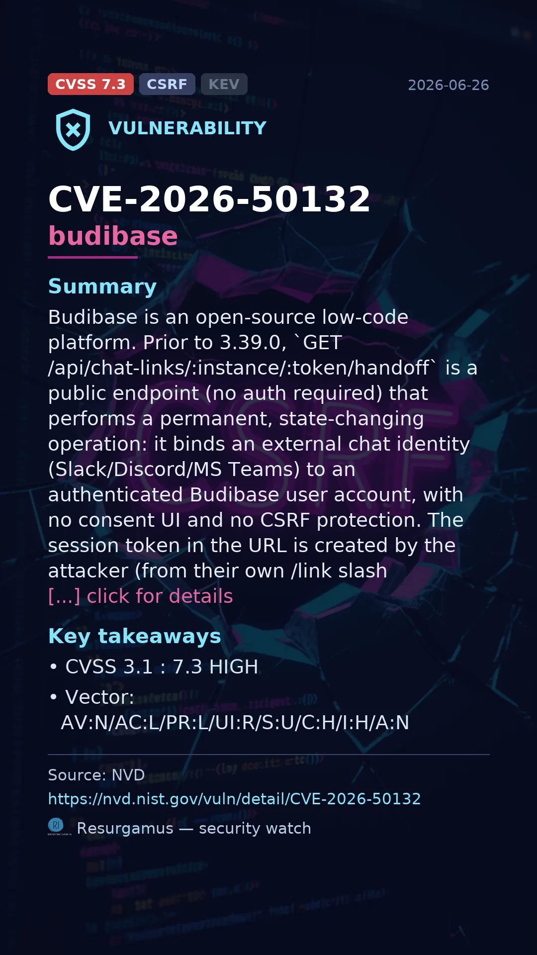 CVE-2026-50132 budibase Vulnerability