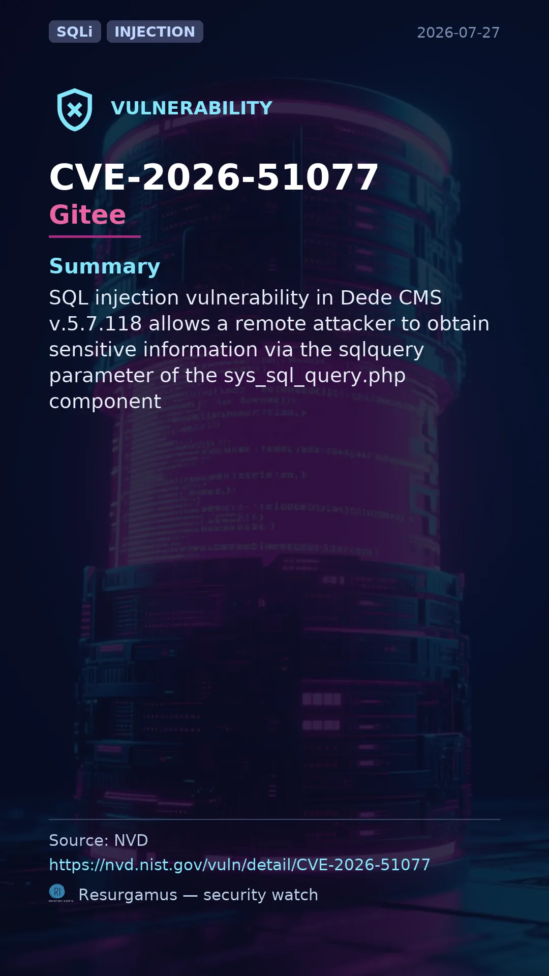 CVE-2026-51077 Gitee Vulnerability
