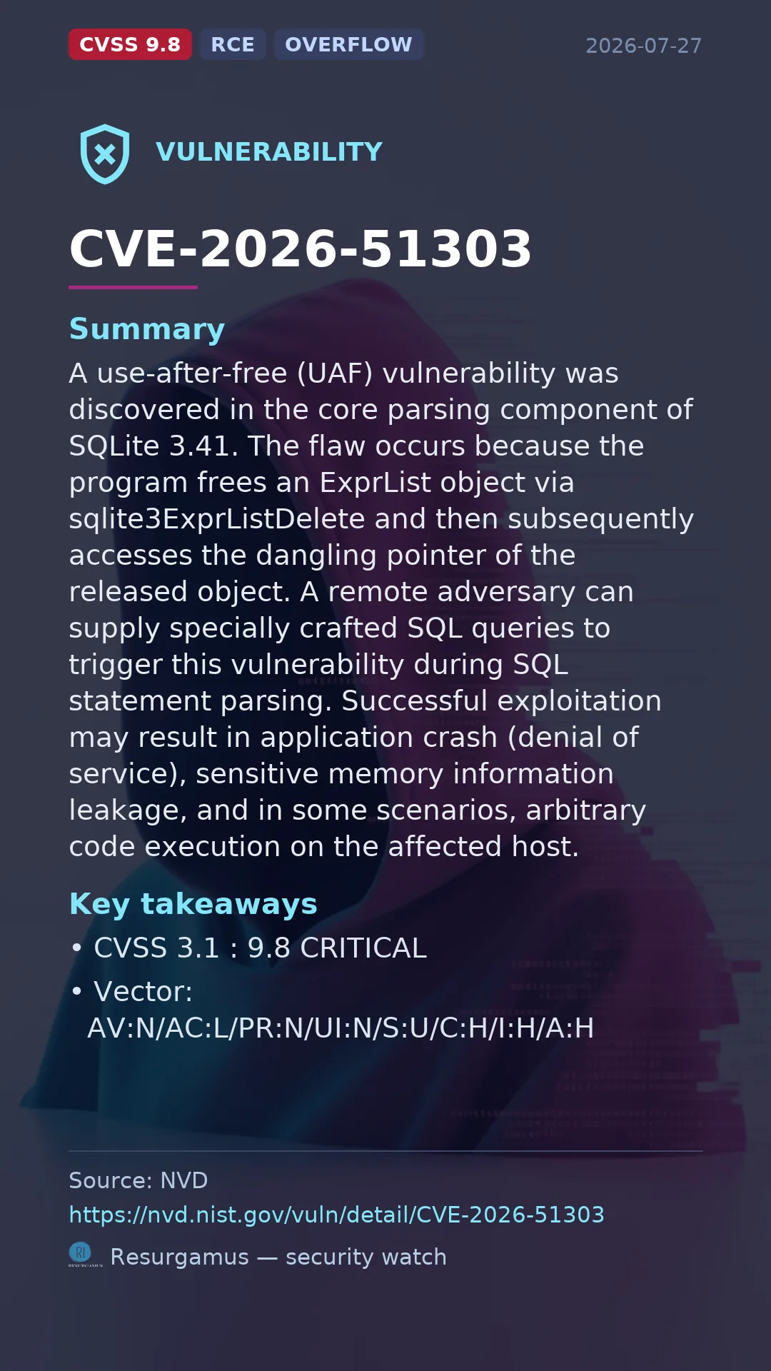CVE-2026-51303  Vulnerability