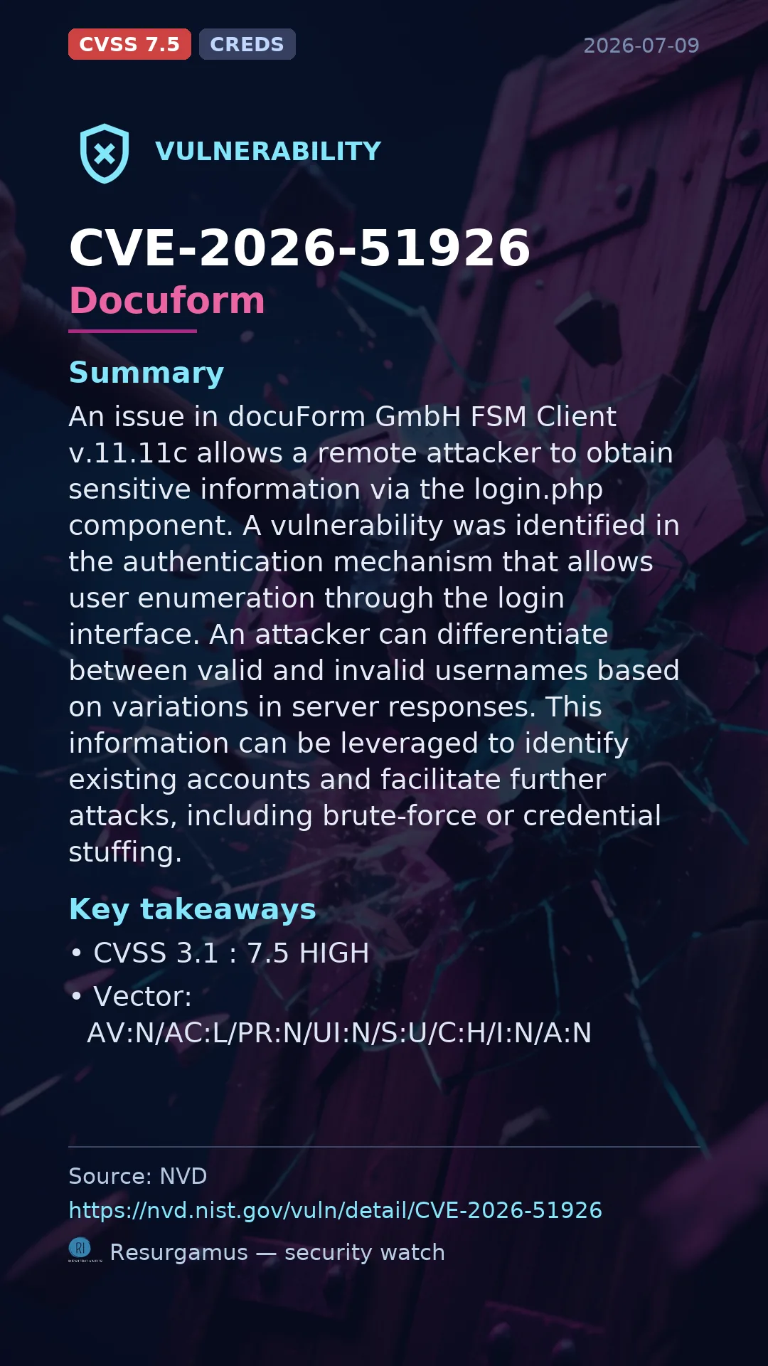 CVE-2026-51926 Docuform Vulnerability