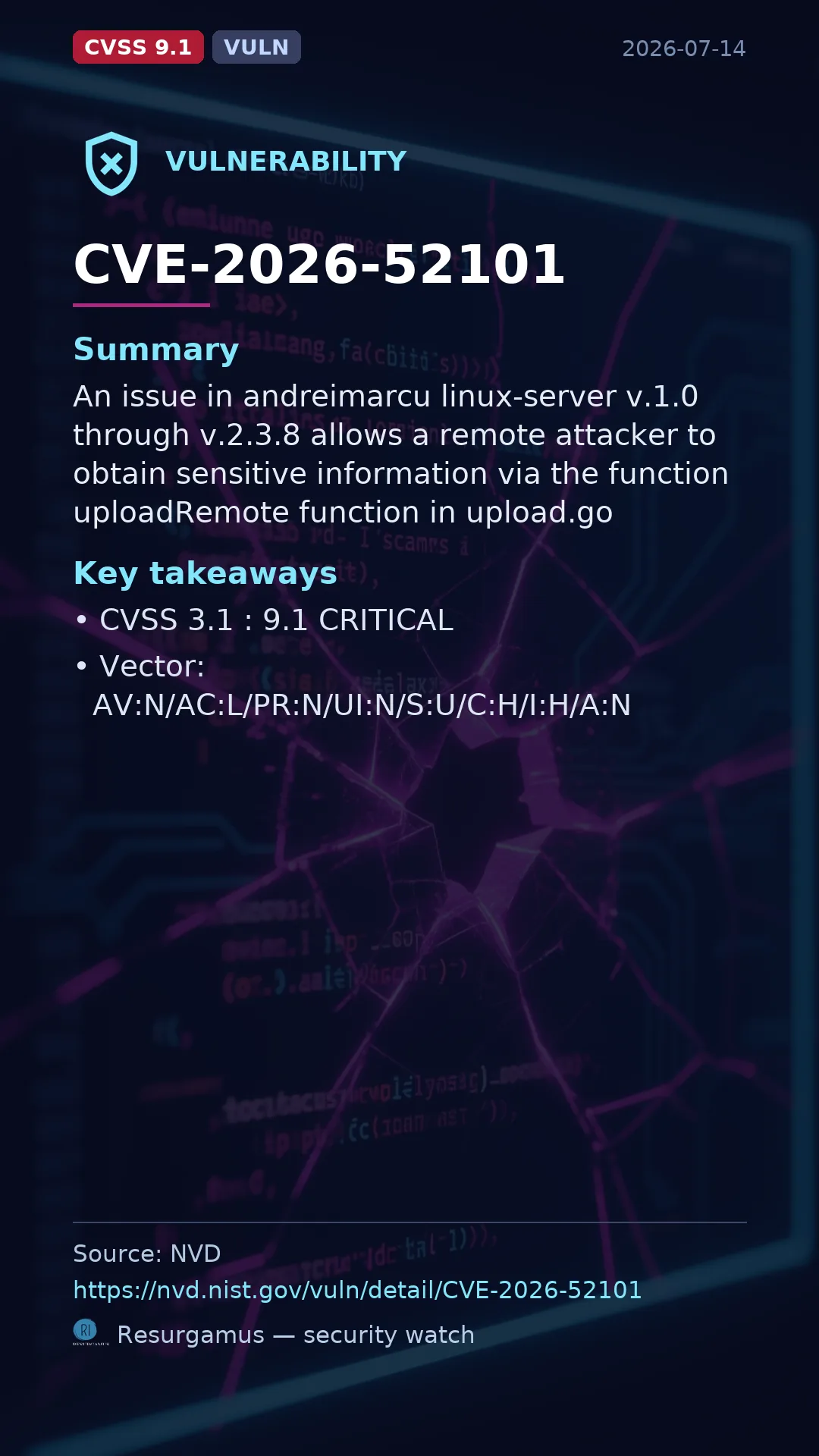 CVE-2026-52101  Vulnerability