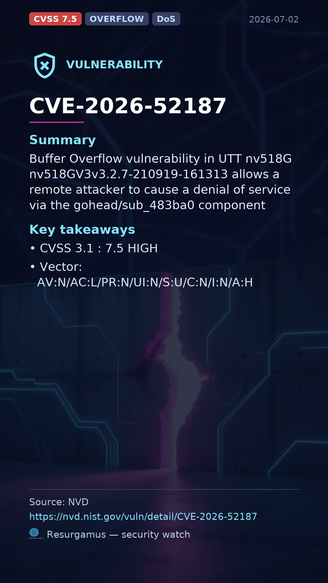 CVE-2026-52187  Vulnerability