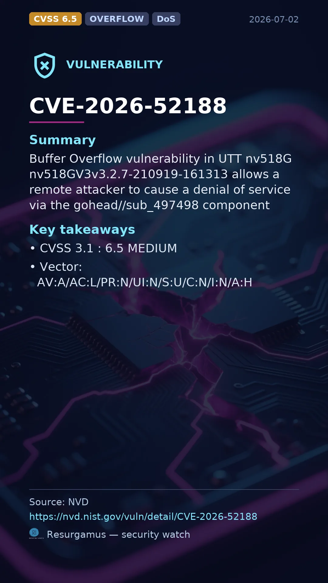 CVE-2026-52188  Vulnerability