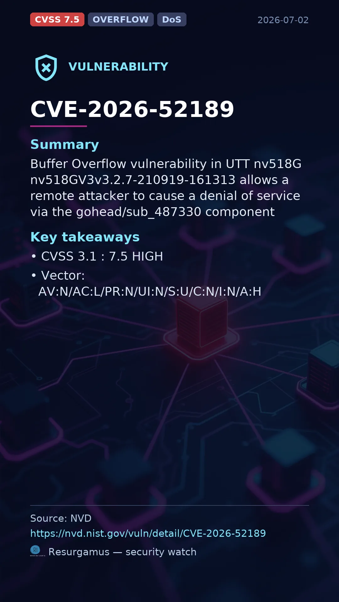 CVE-2026-52189  Vulnerability