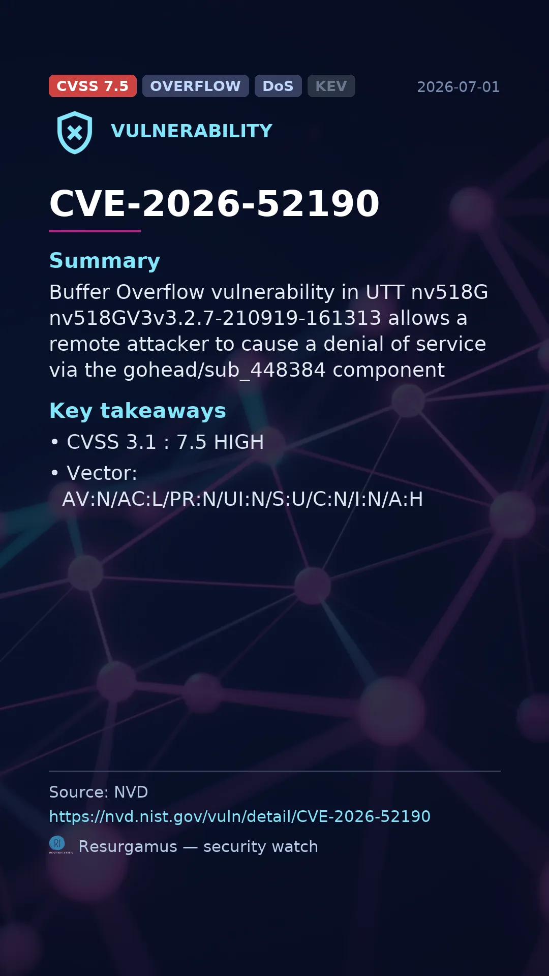 CVE-2026-52190  Vulnerability