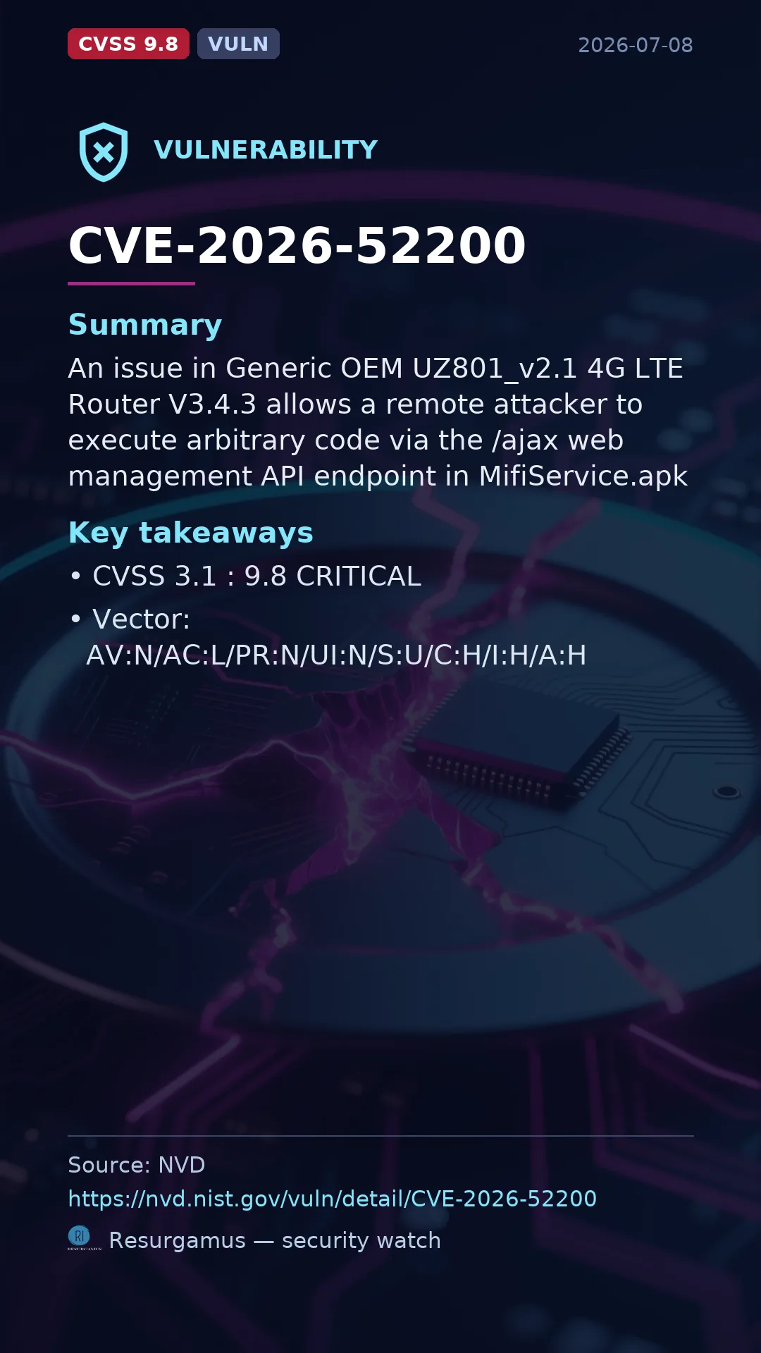 CVE-2026-52200  Vulnerability
