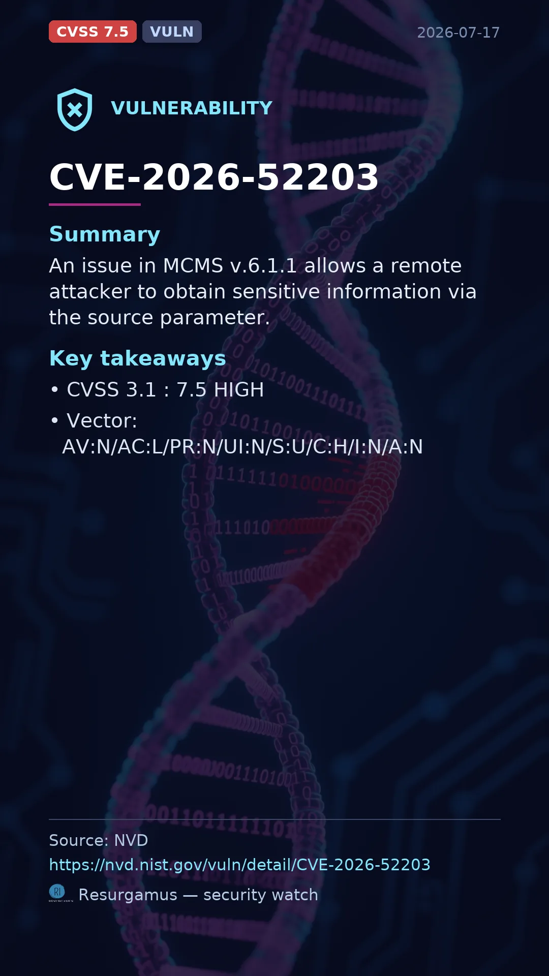 CVE-2026-52203  Vulnerability