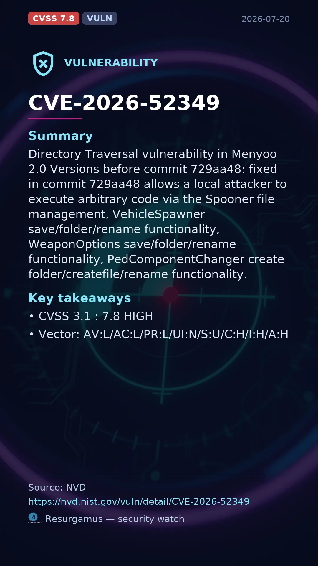 CVE-2026-52349  Vulnerability