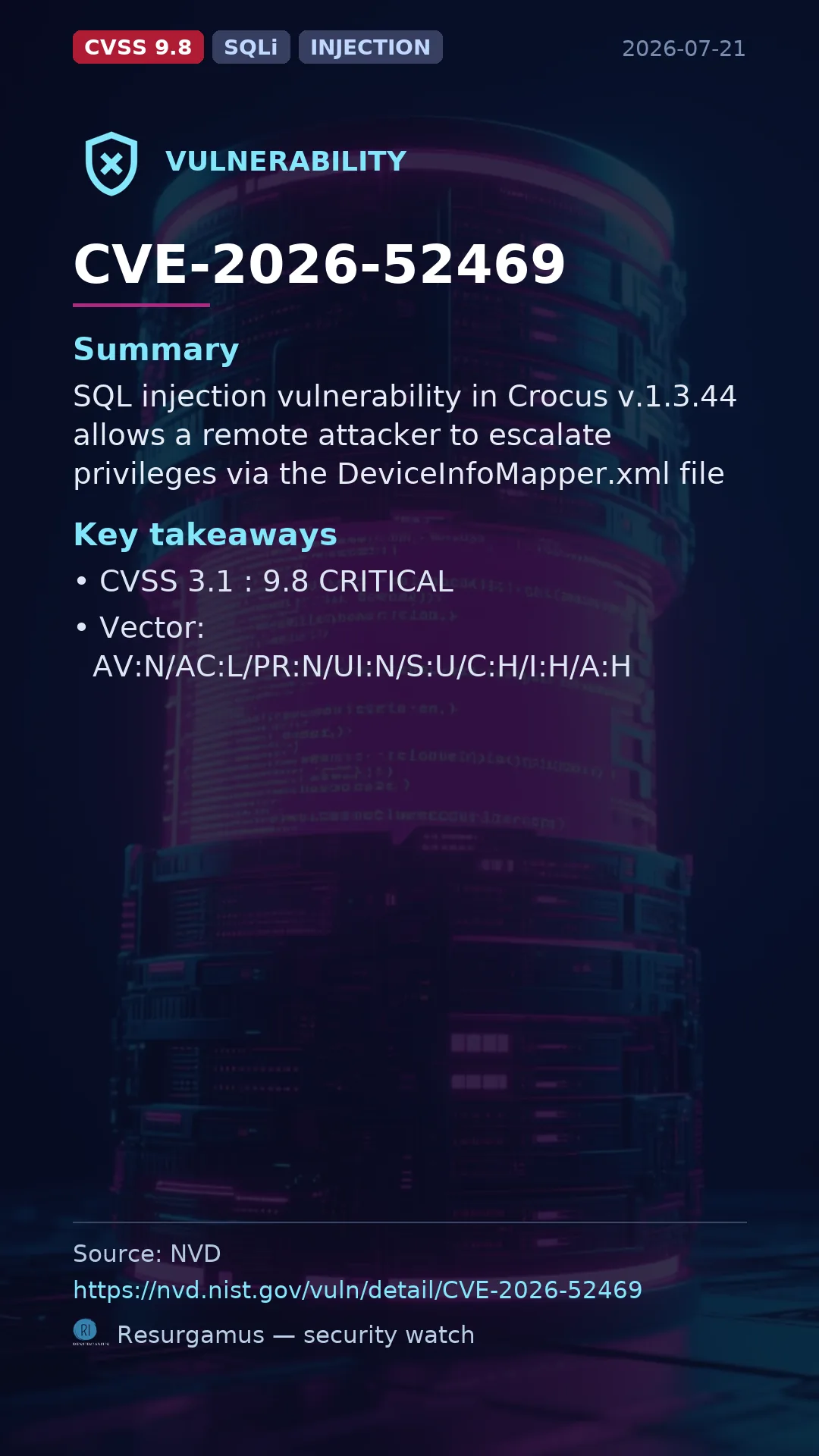 CVE-2026-52469  Vulnerability