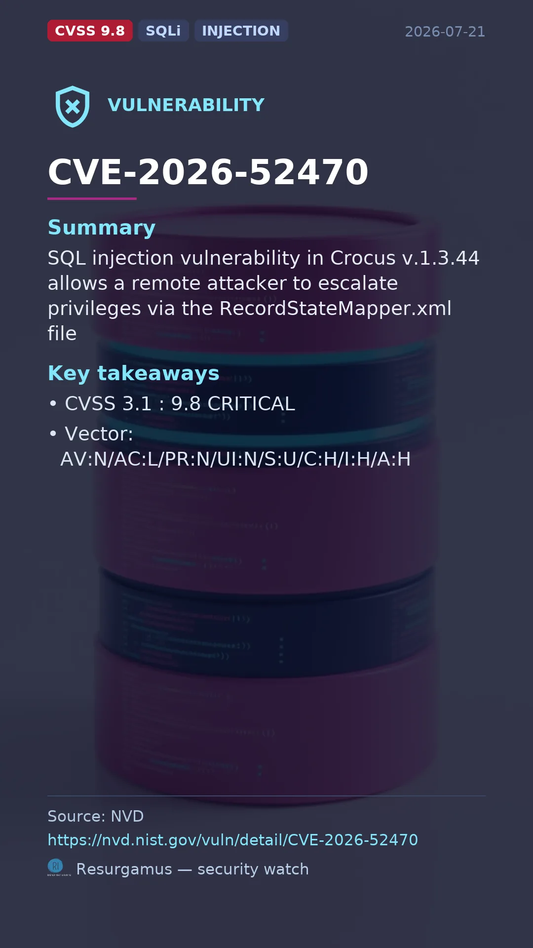 CVE-2026-52470  Vulnerability