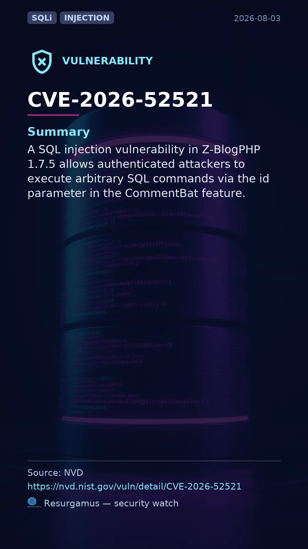 CVE-2026-52521  Vulnerability