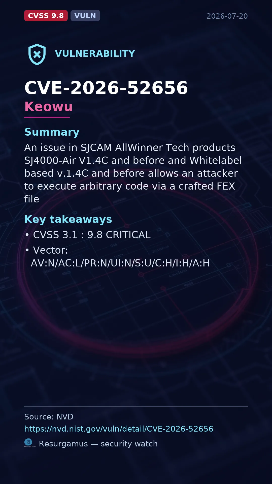 CVE-2026-52656 Keowu Vulnerability