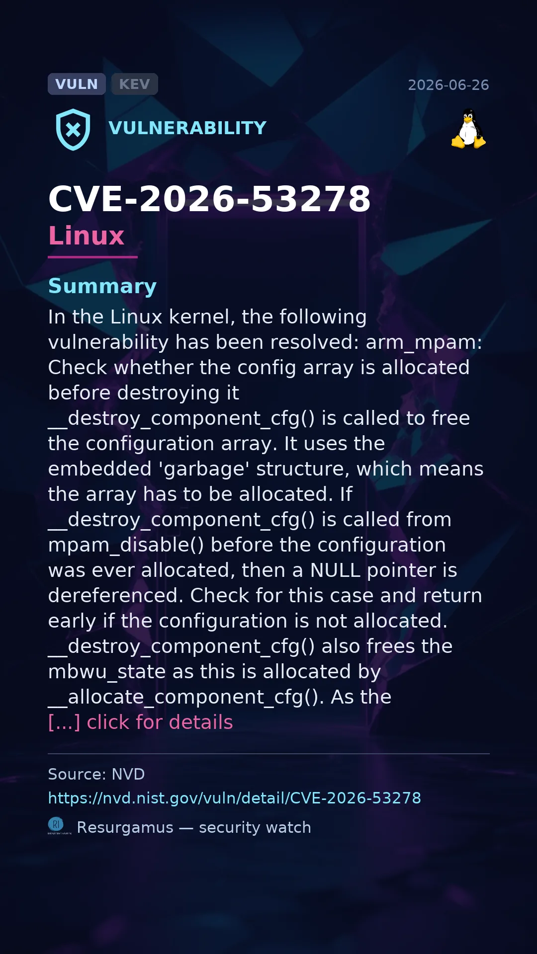 CVE-2026-53278 Linux Vulnerability