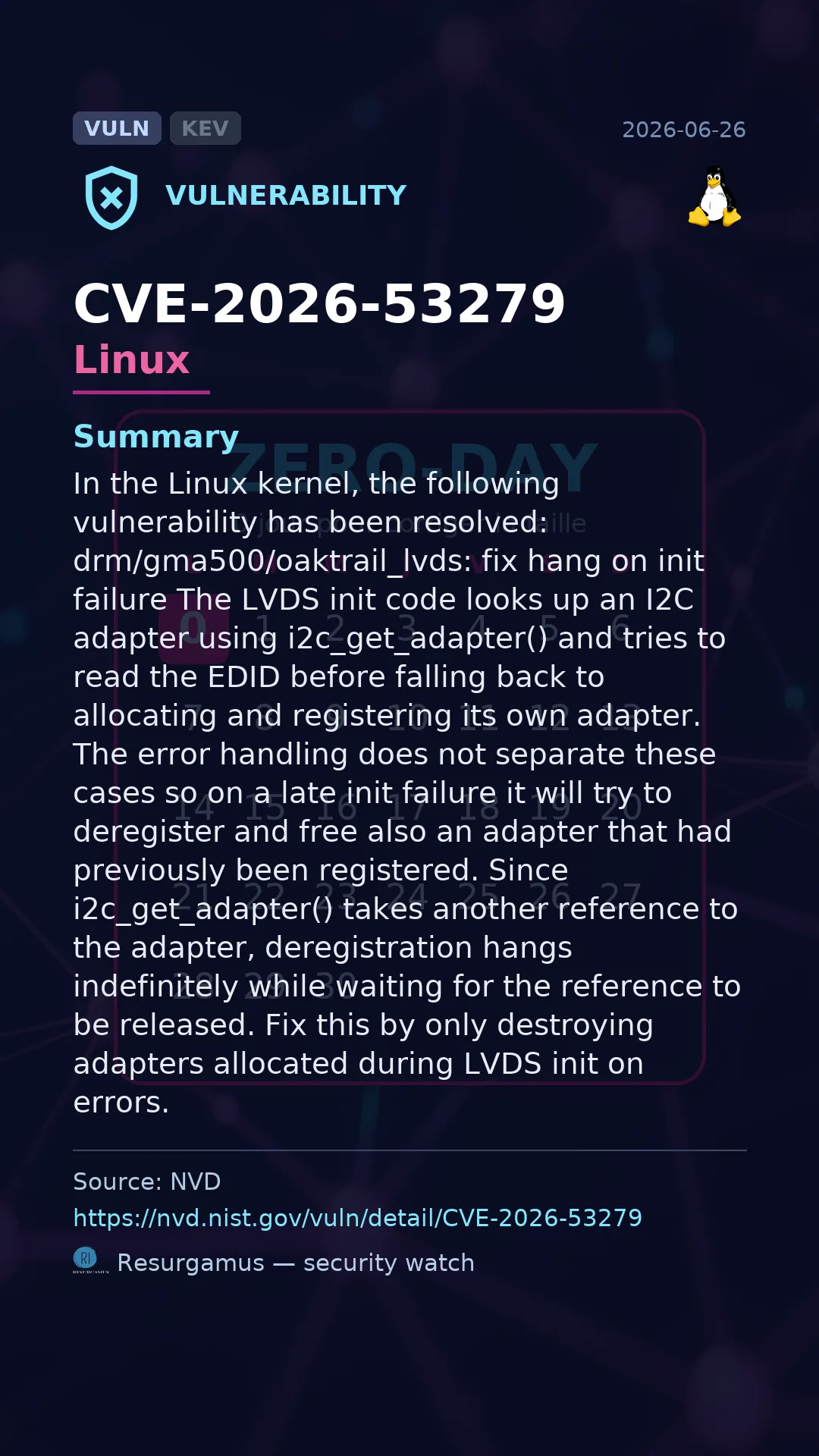 CVE-2026-53279 Linux Vulnerability
