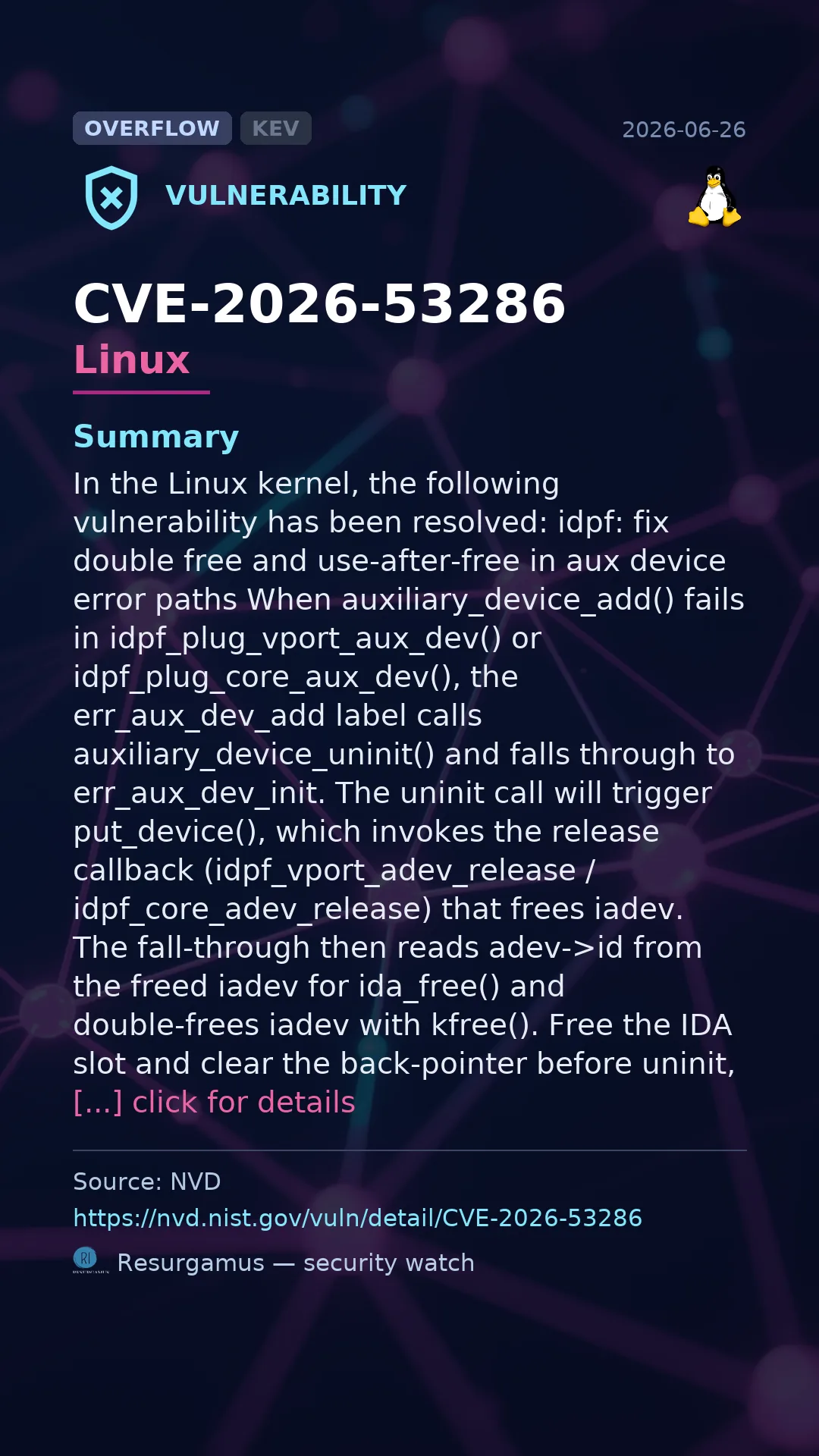 CVE-2026-53286 Linux Vulnerability