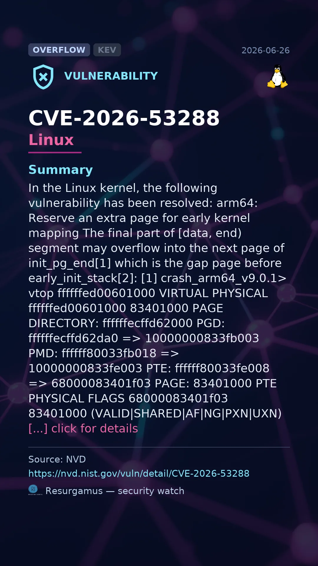 CVE-2026-53288 Linux Vulnerability