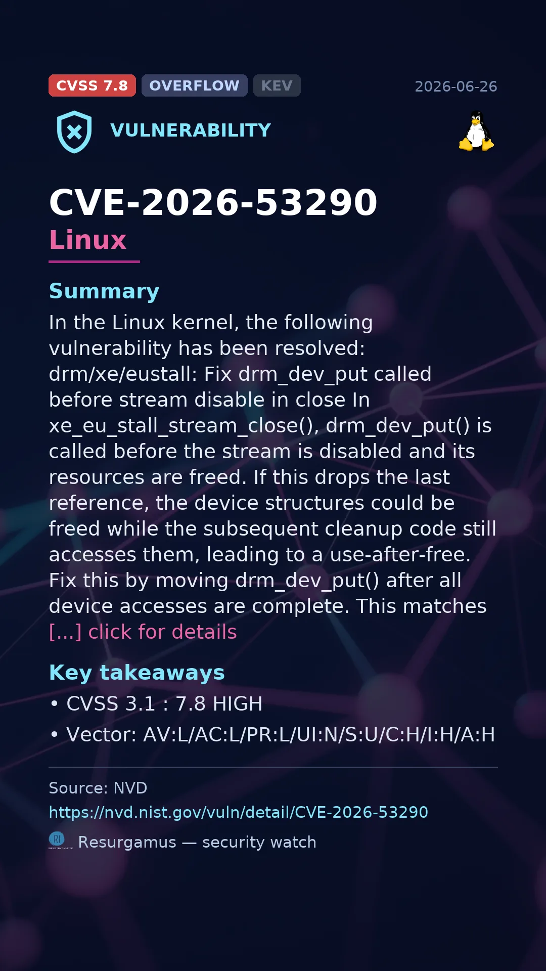 CVE-2026-53290 Linux Vulnerability