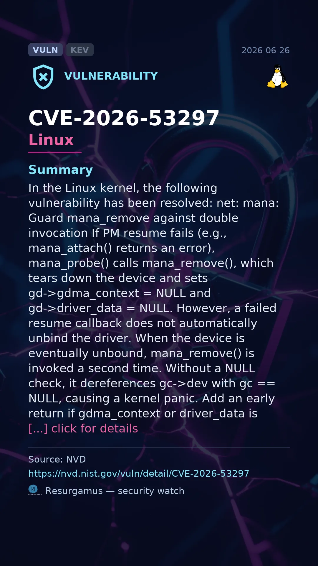 CVE-2026-53297 Linux Vulnerability