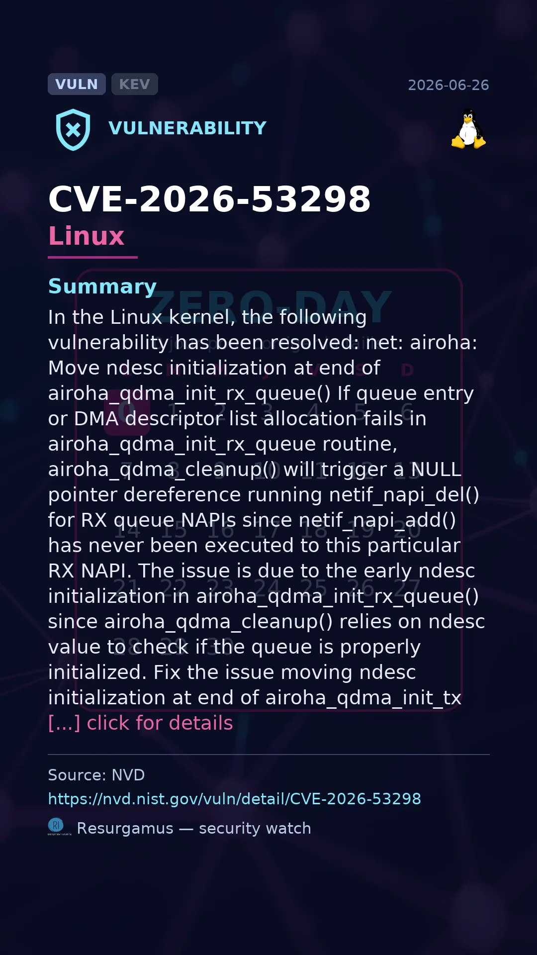 CVE-2026-53298 Linux Vulnerability