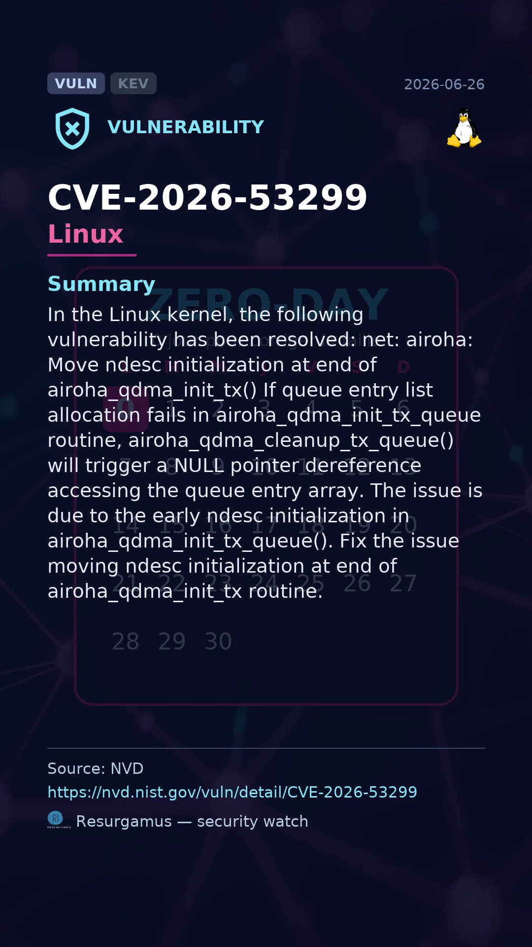 CVE-2026-53299 Linux Vulnerability