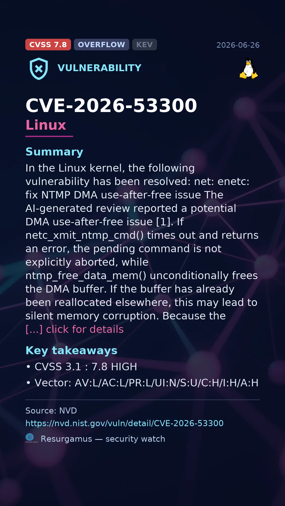 CVE-2026-53300 Linux Vulnerability
