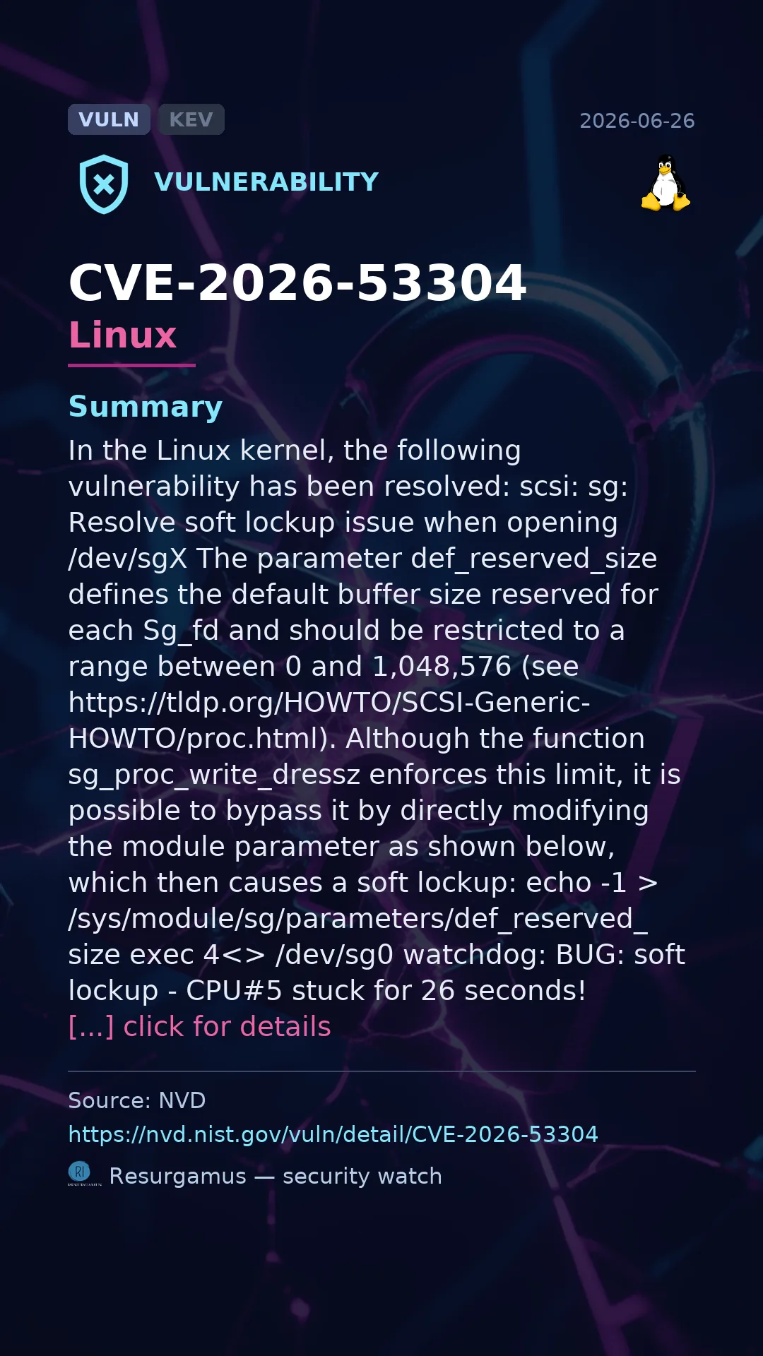 CVE-2026-53304 Linux Vulnerability