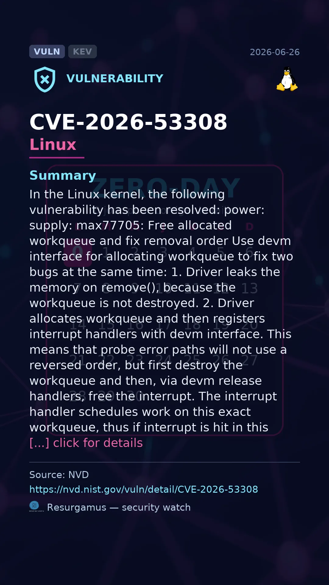 CVE-2026-53308 Linux Vulnerability