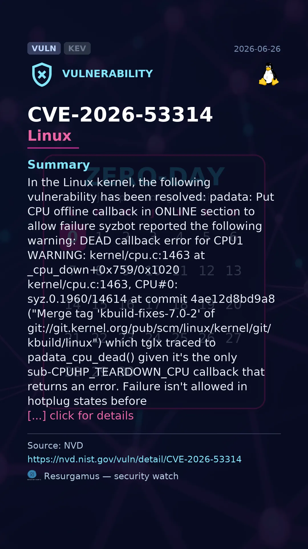 CVE-2026-53314 Linux Vulnerability