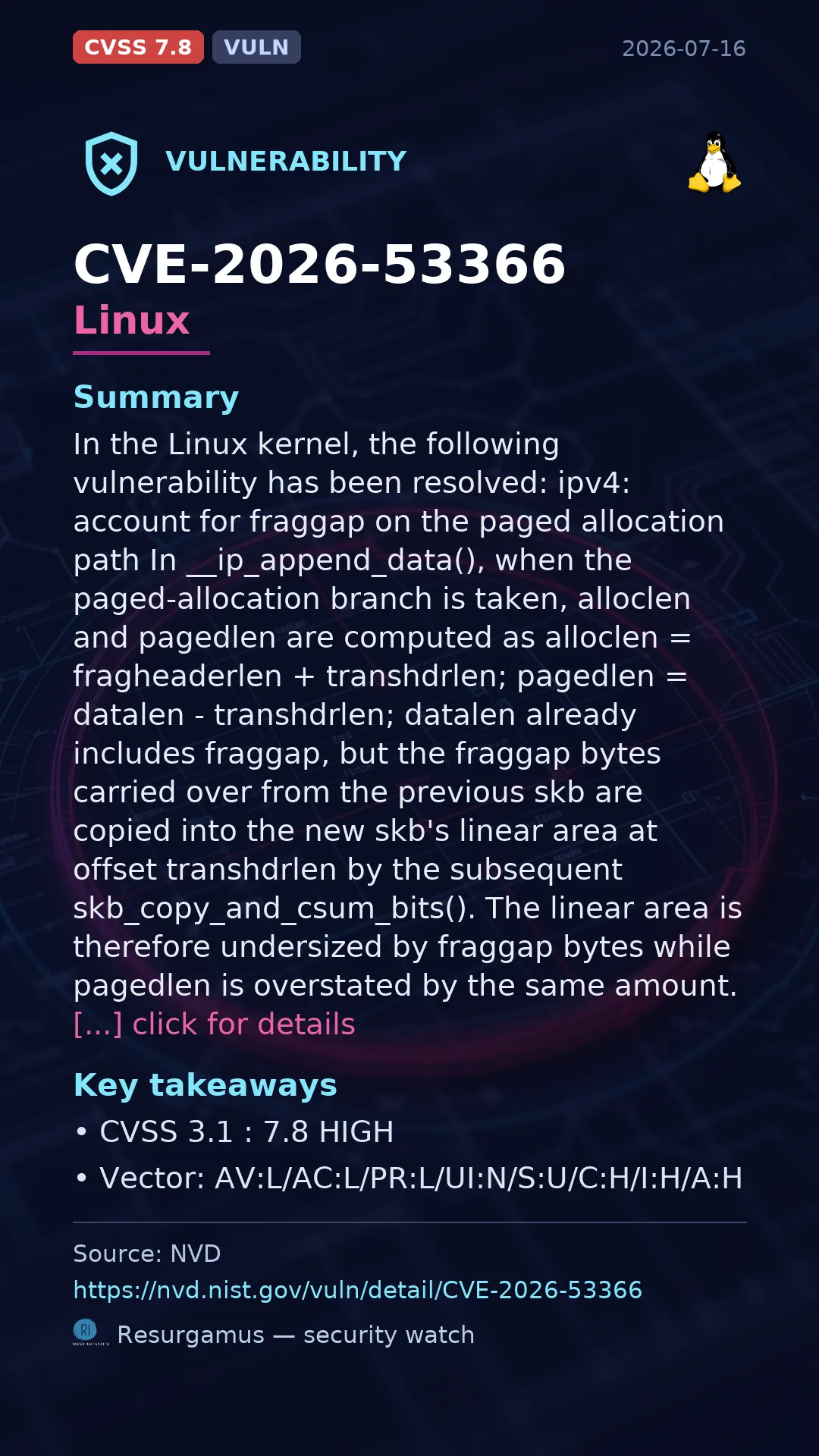 CVE-2026-53366 Linux Vulnerability