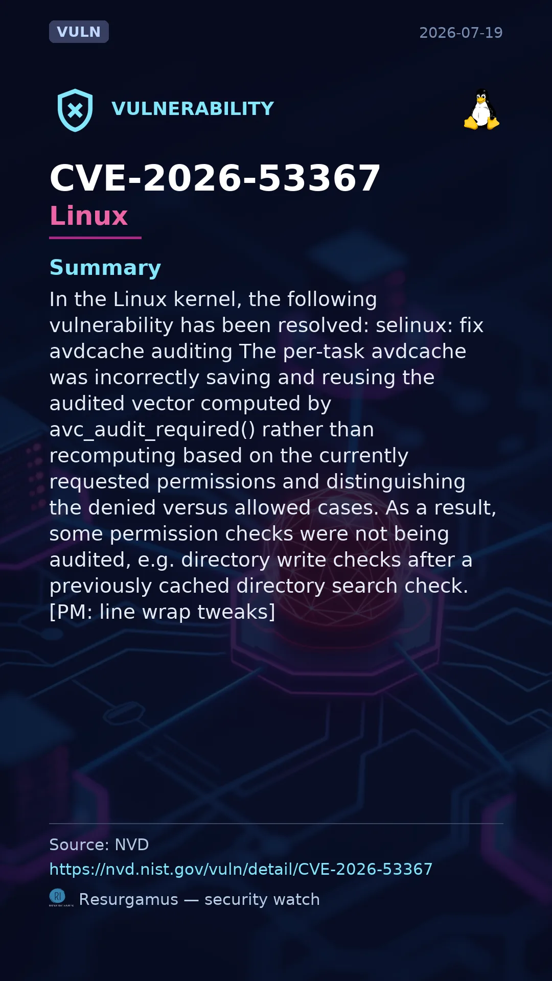 CVE-2026-53367 Linux Vulnerability