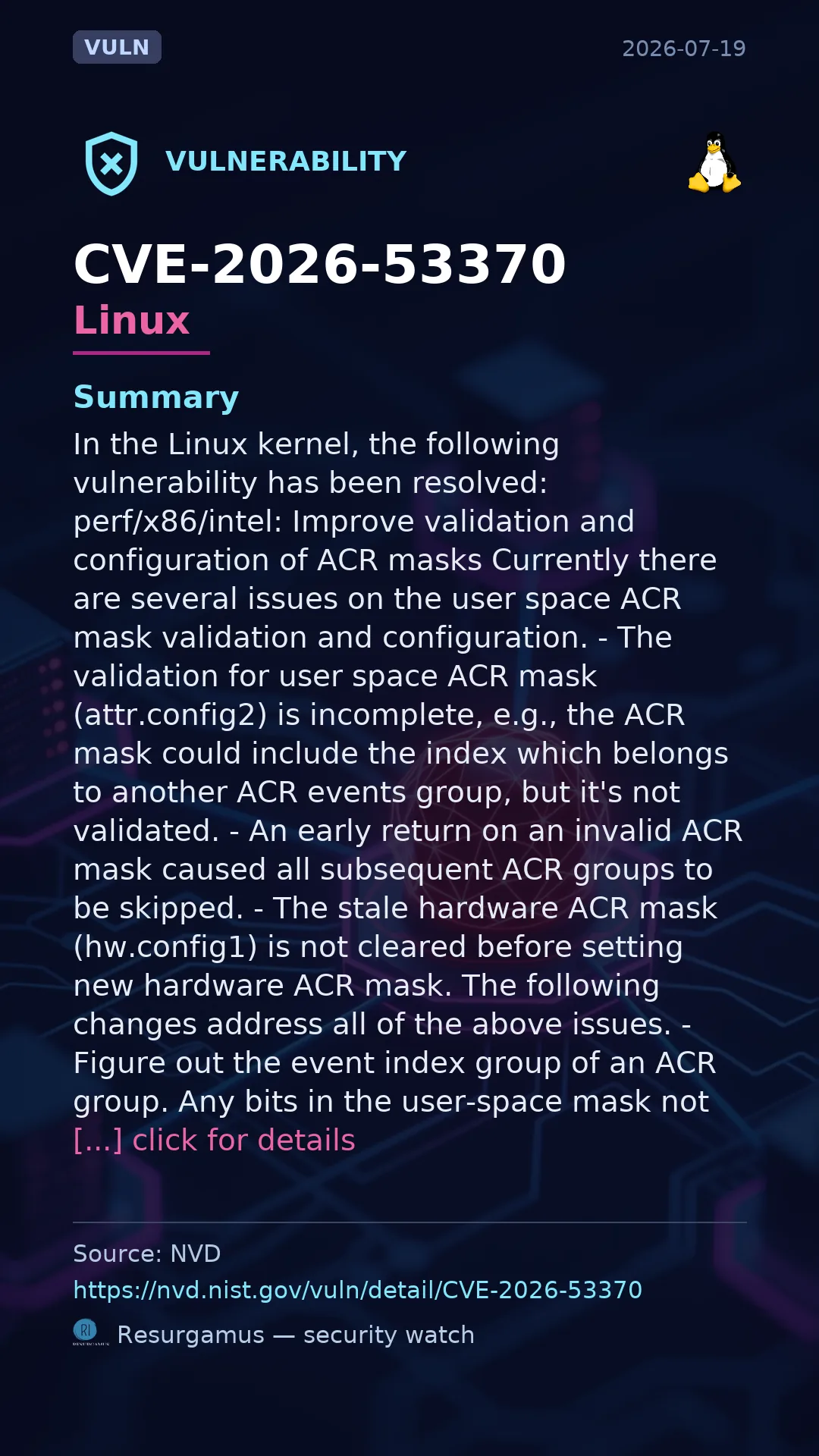 CVE-2026-53370 Linux Vulnerability