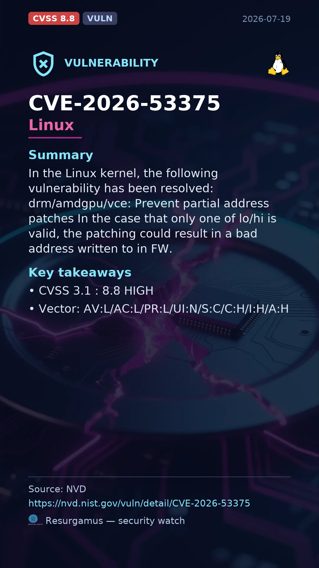 CVE-2026-53375 Linux Vulnerability
