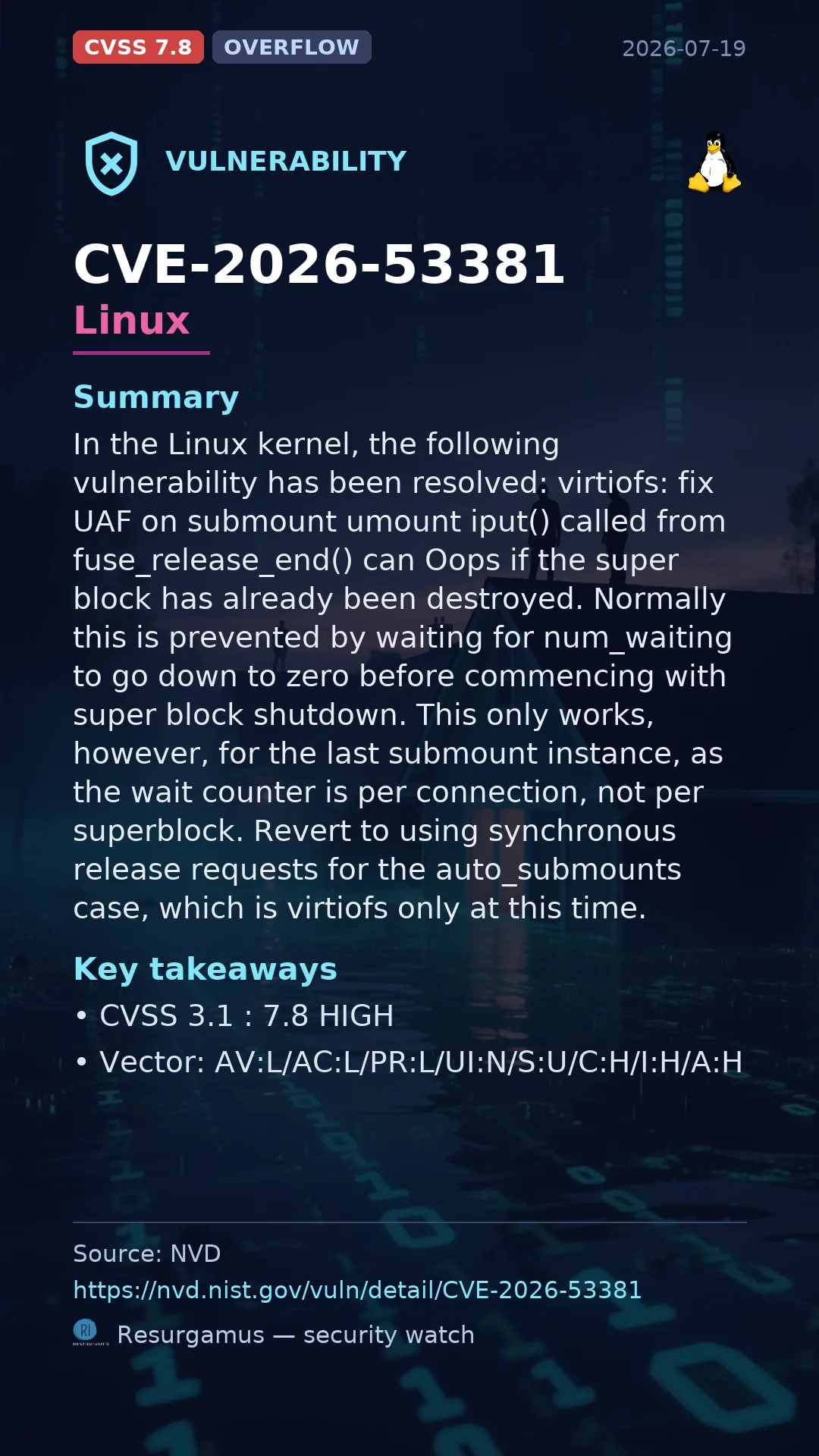 CVE-2026-53381 Linux Vulnerability