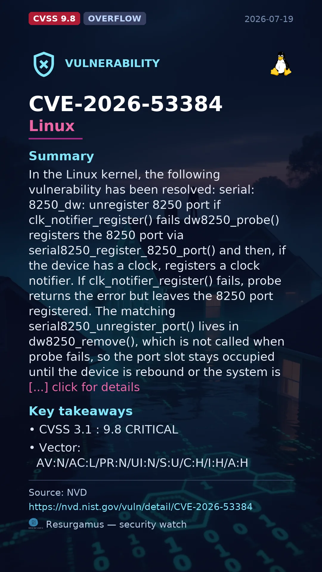 CVE-2026-53384 Linux Vulnerability