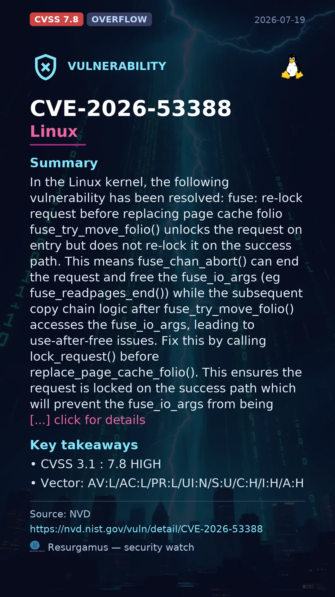 CVE-2026-53388 Linux Vulnerability
