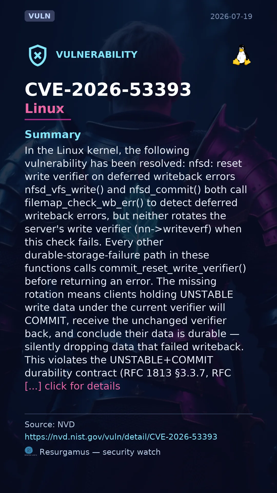 CVE-2026-53393 Linux Vulnerability