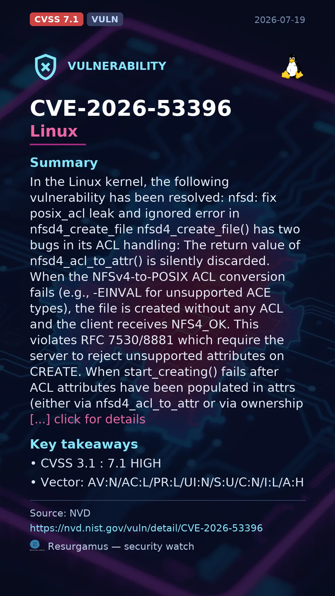 CVE-2026-53396 Linux Vulnerability